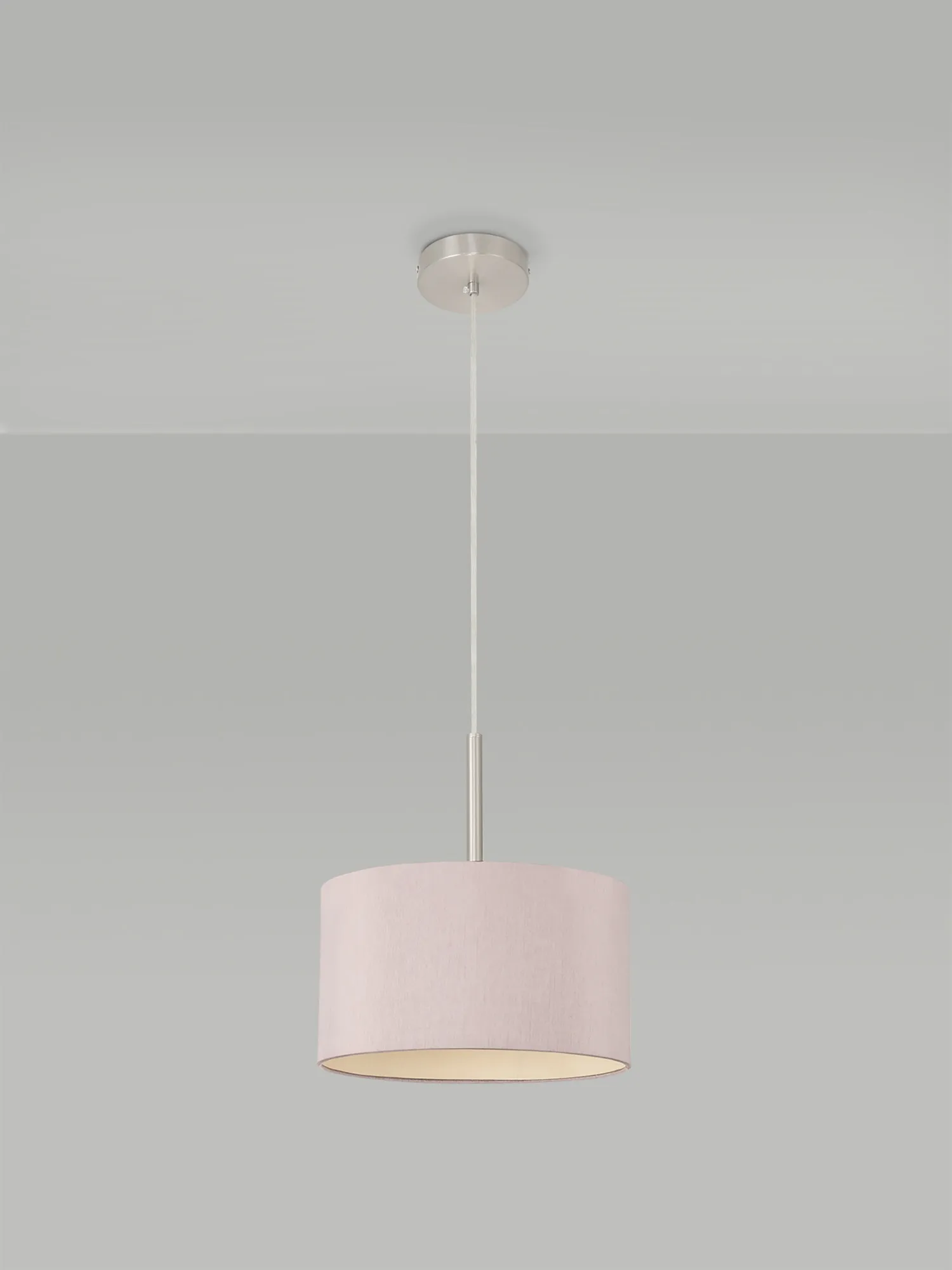 Baymont 30cm Pendant 1 Light Satin Nickel, Taupe/Halo Gold DK0281  Deco Baymont SN TA
